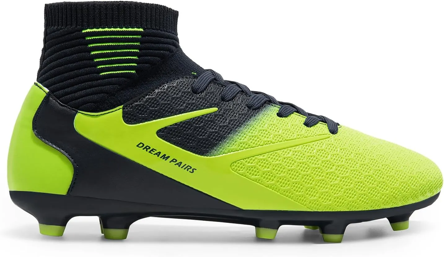DREAM PAIRS Men's High-Tops Soccer Cleats Lace-Up Adult Football Shoes Lightweight Professional Athletic Training Soccer Shoes
