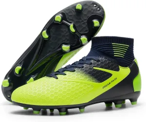 DREAM PAIRS Men's High-Tops Soccer Cleats Lace-Up Adult Football Shoes Lightweight Professional Athletic Training Soccer Shoes