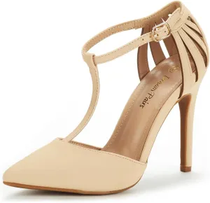 DREAM PAIRS Women's Oppointed-Mary Pump Shoe