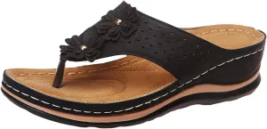 Eduavar Orthopedic Sandals for Women, Summer Beach Sandals for Women Casual Open Toe Flip Flops Sandals with Arch Support