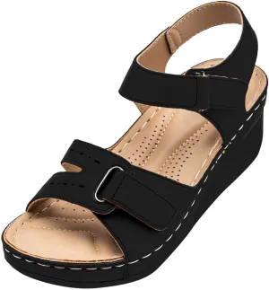 Eduavar Sandals for Women Casual Summer, Wedge Sandals for Women Comfortable Platform Sandals Summer Breathable Sandals Shoes