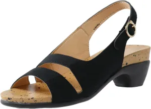 Eduavar Sandals for Women Dressy Summer, Orthopedic Sandals for Women Casual Open Toe Chunky Low Heel Sandals with Buckle