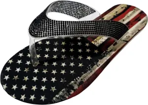 Eduavar Womens Wedge Sandals, Sandals for Women Dressy 4th of July Flip Flops Comftable Anti-Slip Flat Sandal