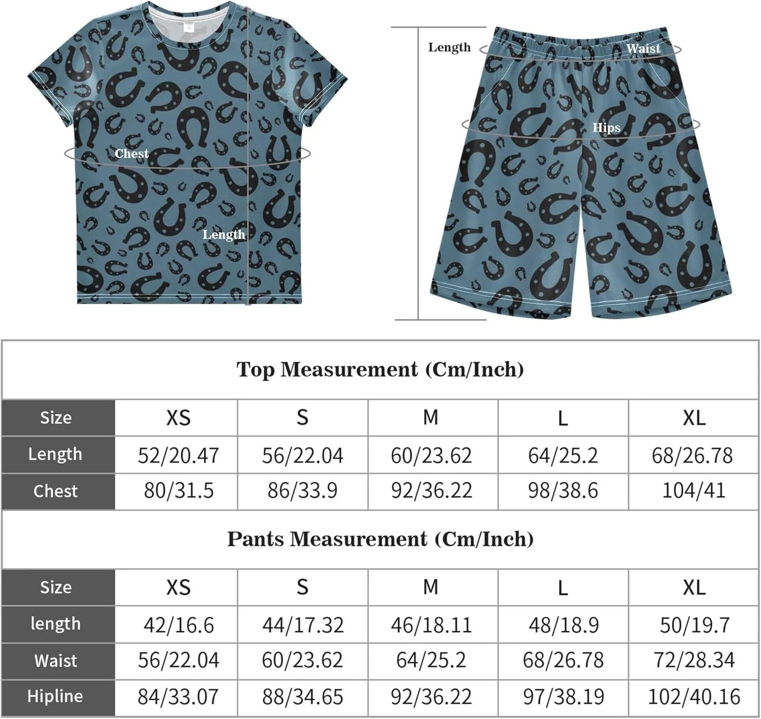Exnundod Boys Shorts Set Lucky Horseshoe Silhouette Athletic Short Sets Basketball Casual Kids Summer Outfits 6-14Y