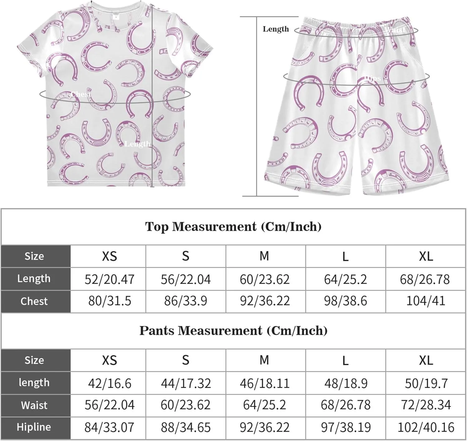 Exnundod Boys Shorts Set Pink Horseshoe Pattern Athletic Short Sets Basketball Casual Kids Summer Outfits 6-14Y