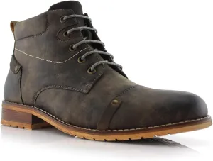 Ferro Aldo Blaine MFA806035 Mens Casual Brogue Mid-Top Lace-Up and Zipper Boots??