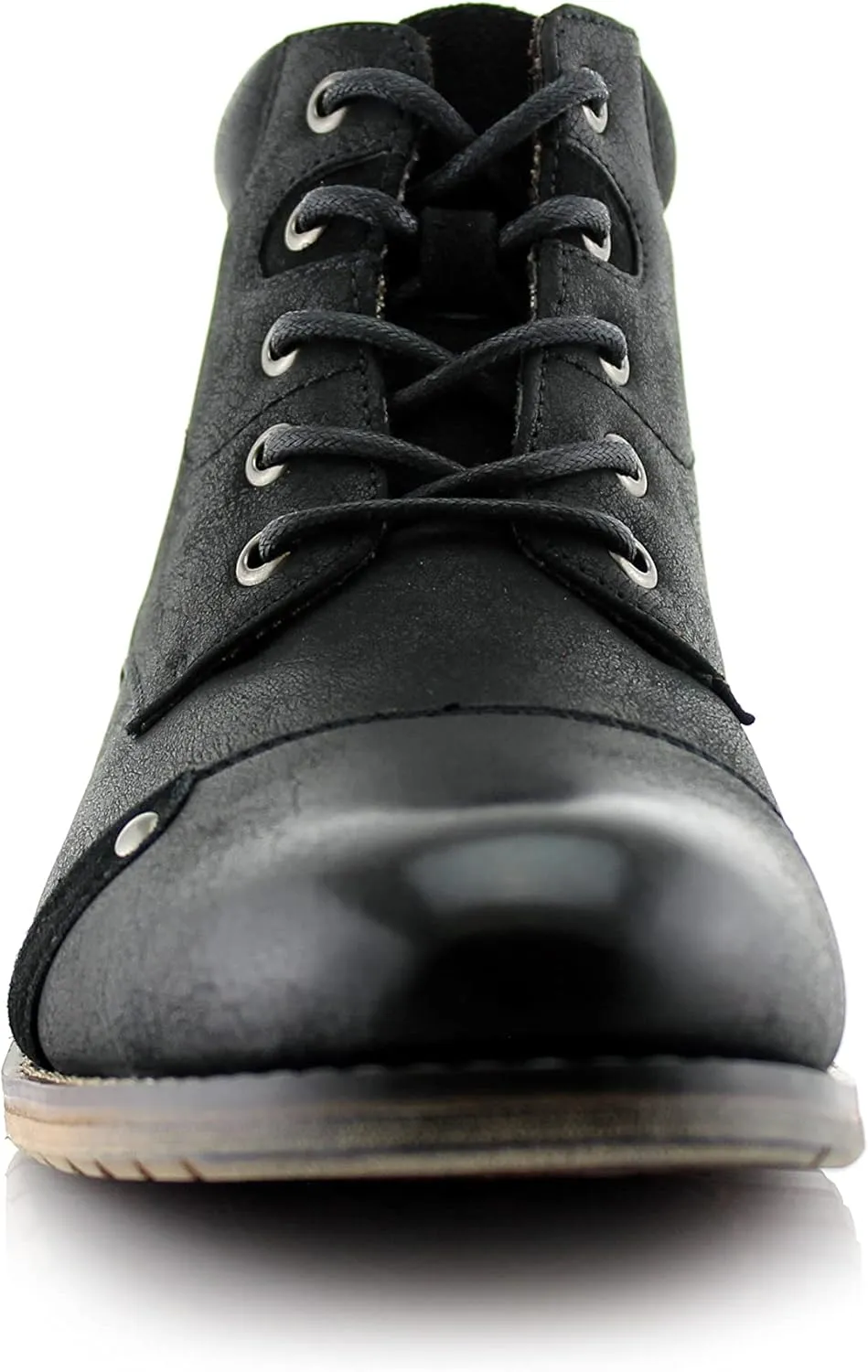 Ferro Aldo Blaine MFA806035 Mens Casual Brogue Mid-Top Lace-Up and Zipper Boots??