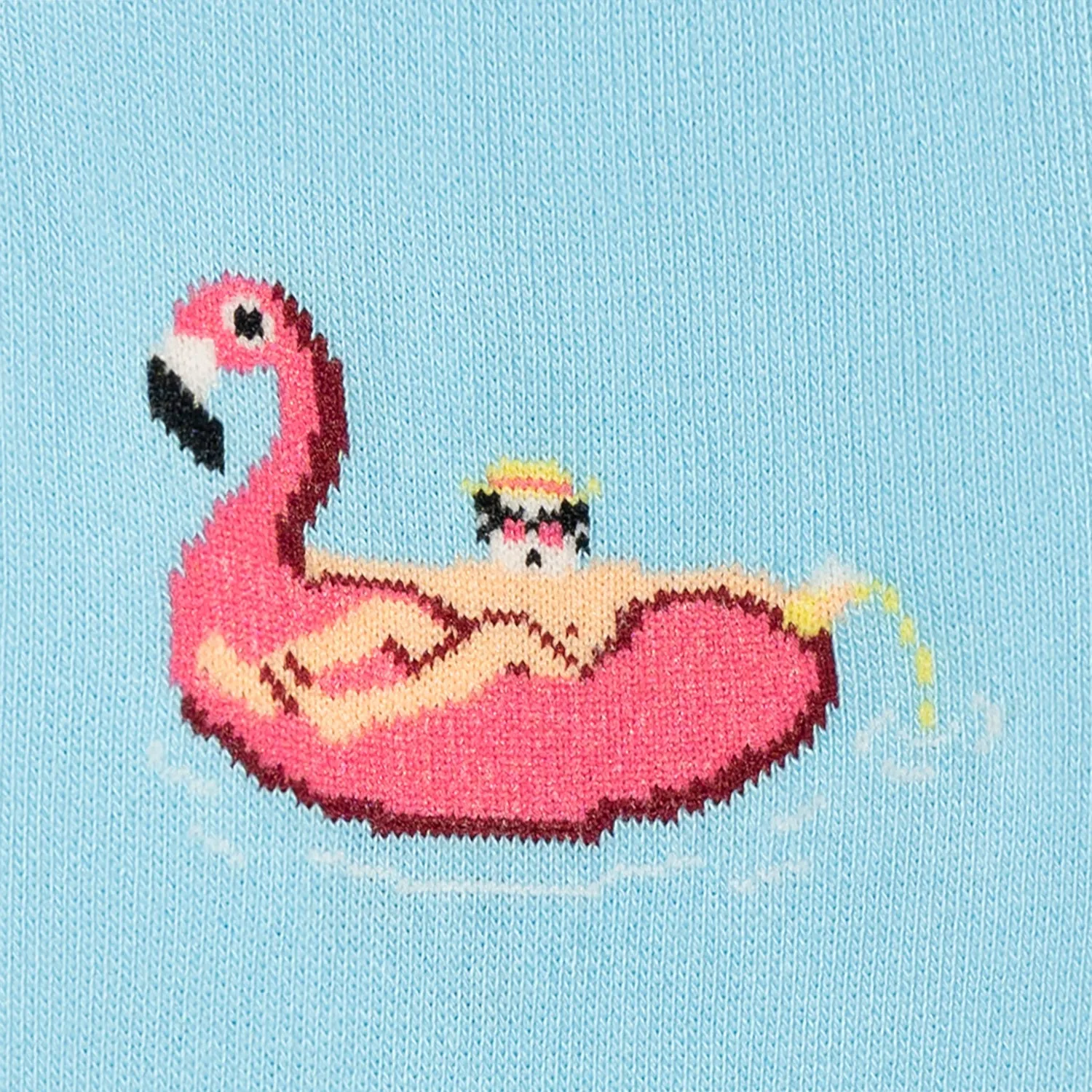 Flamingo Floatie No Show - Light Blue