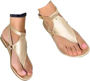 Flat Sandals for Women Rhinestones Sandals Orthopedic Sandals Flip Flops Sandals Ladies Buckle Strap Flip Flops