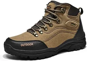 Footwear Autumn and Winter New Sports Shoes, Large Size Men's Shoes, Hiking Shoes, Outdoor Sports Used to Hike or Climb Outdoors (Color : Khaki, Size : 8)