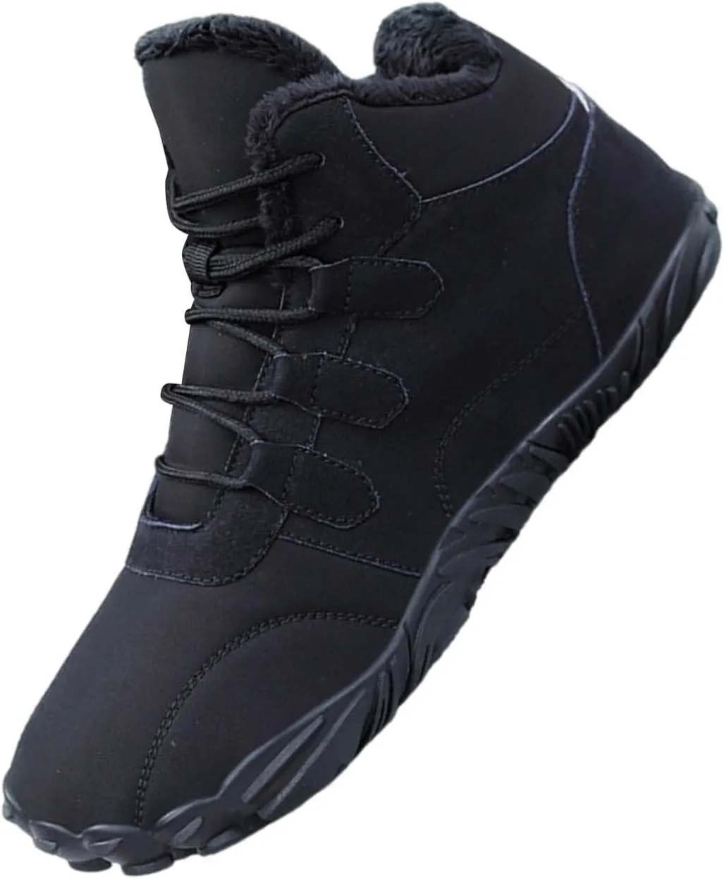Fuzzy Non Slip Winter Boots for Women Botas Altas Para El Invierno De Mujer Women Snow Boots Waterproof Womens Barefoot Boots Womens Mid Calf Fur Lined Bow Winter Snow Boots