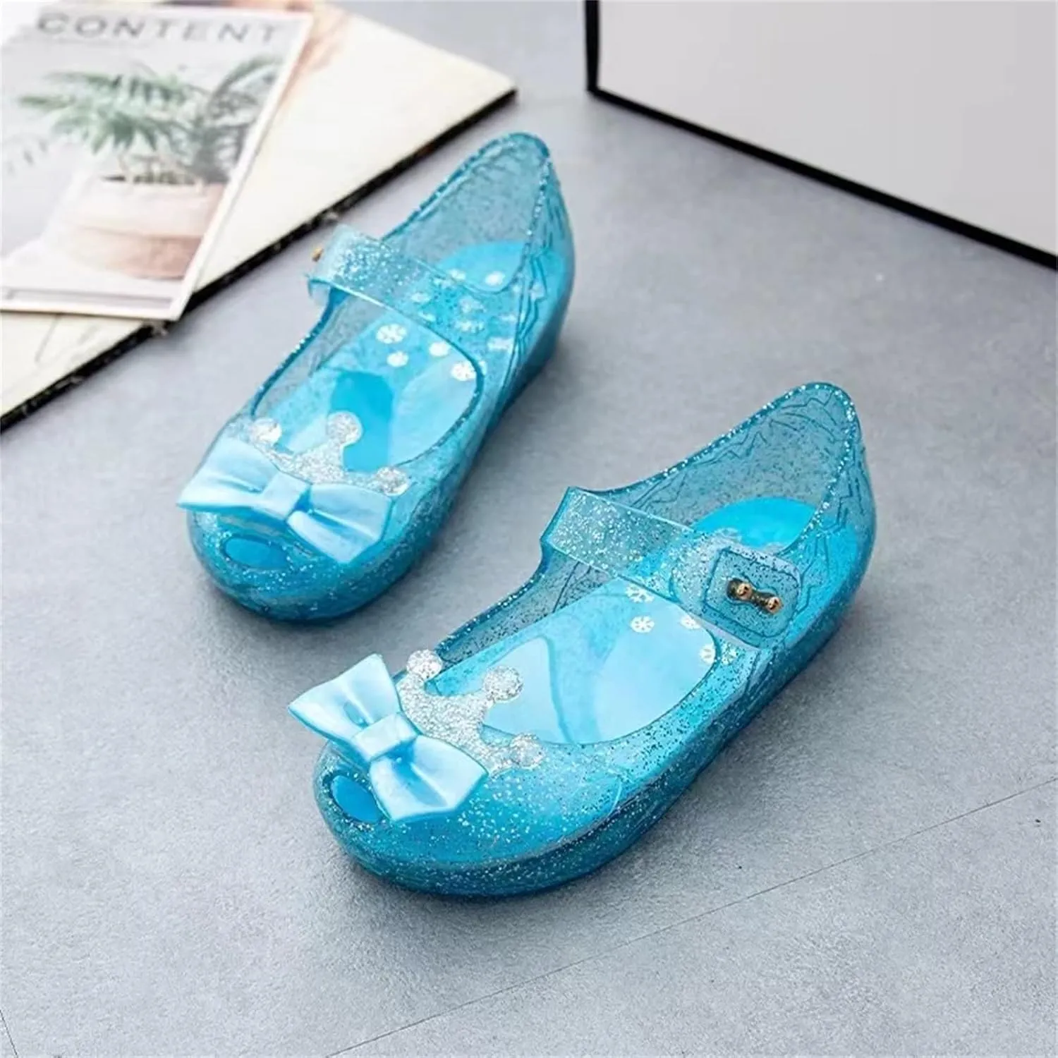 Girls Canvas Shoes Girls Shoes Crown Flash Diamond Crystal Soft Sole Non Slip Sandals Neutral Toddler Sneakers