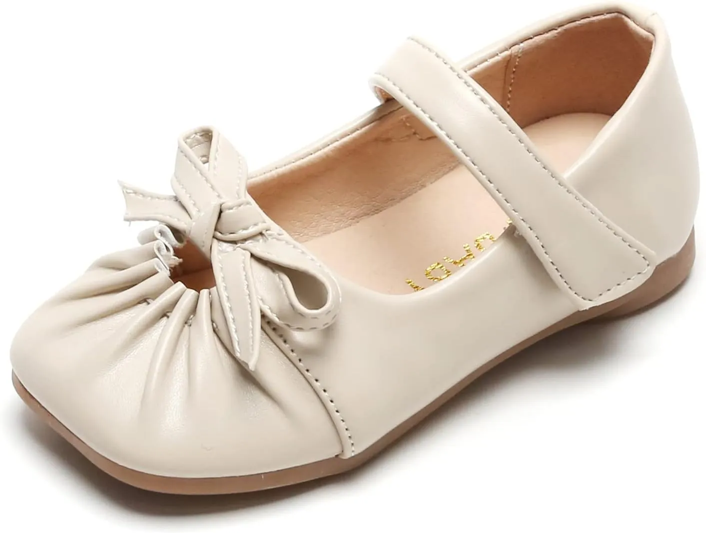Girls Rubber Sole Bow Dress Sandals With Strap Toddler Crb Leather Shoes ow Heels Summer Wide Shoes Cute