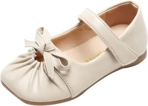 Girls Rubber Sole Bow Dress Sandals With Strap Toddler Crb Leather Shoes ow Heels Summer Wide Shoes Cute