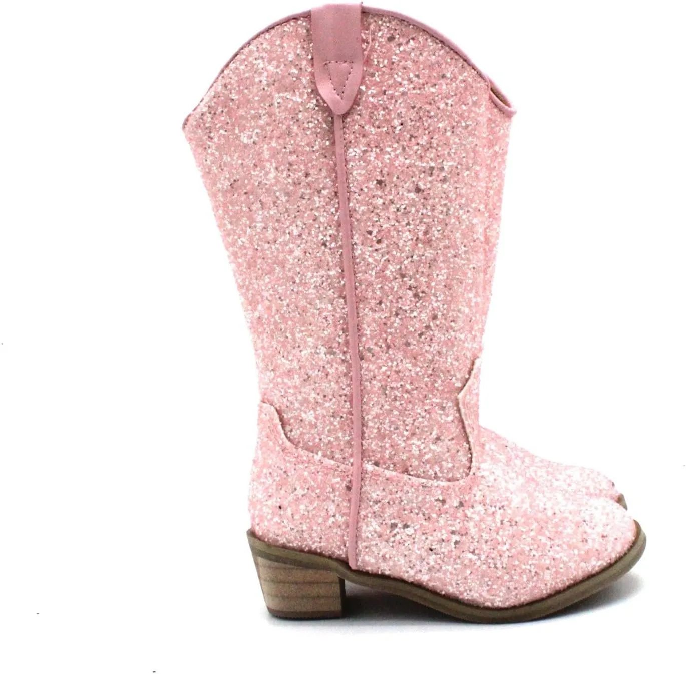 Girls Sequin Sparkly Cowboy Boots Kids ??hinestone Glitter Low Heel Wedding Dress Booties Western Girls Boots Wedge Heel