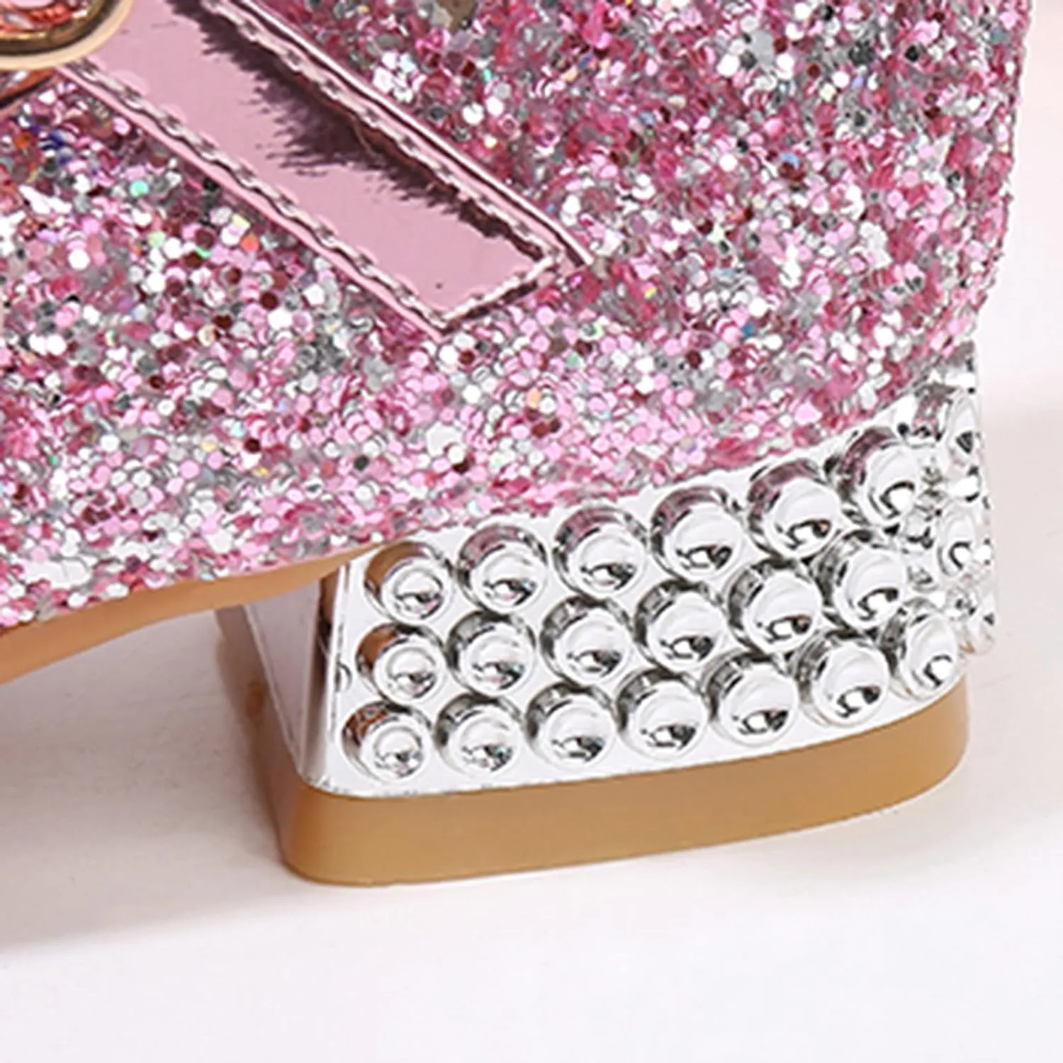 Girls Size 1 Sandals Toddler Little Kid Girls Dress Pumps Glitter Sequins Princess Bowknot Flip Flop Size 4