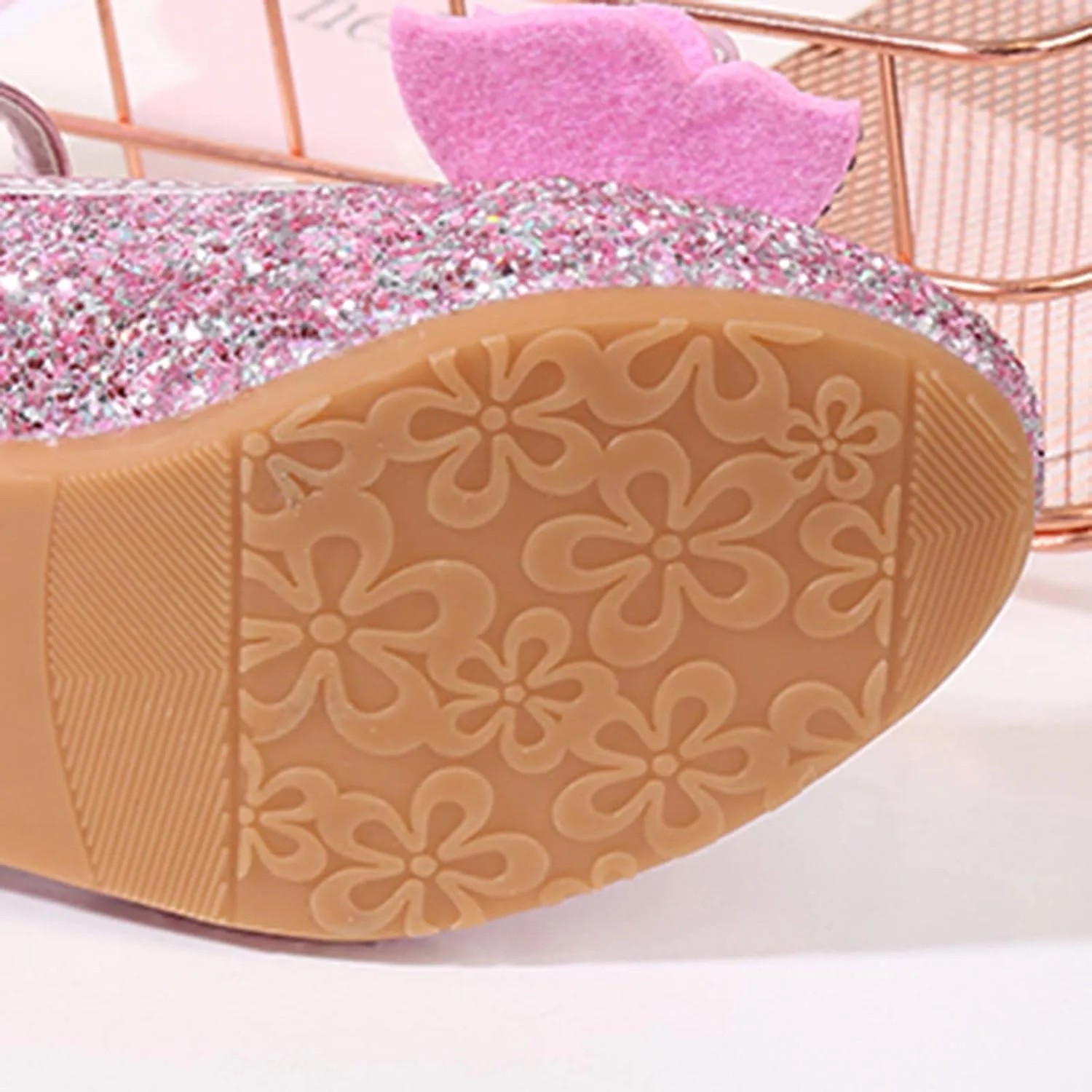 Girls Size 1 Sandals Toddler Little Kid Girls Dress Pumps Glitter Sequins Princess Bowknot Flip Flop Size 4