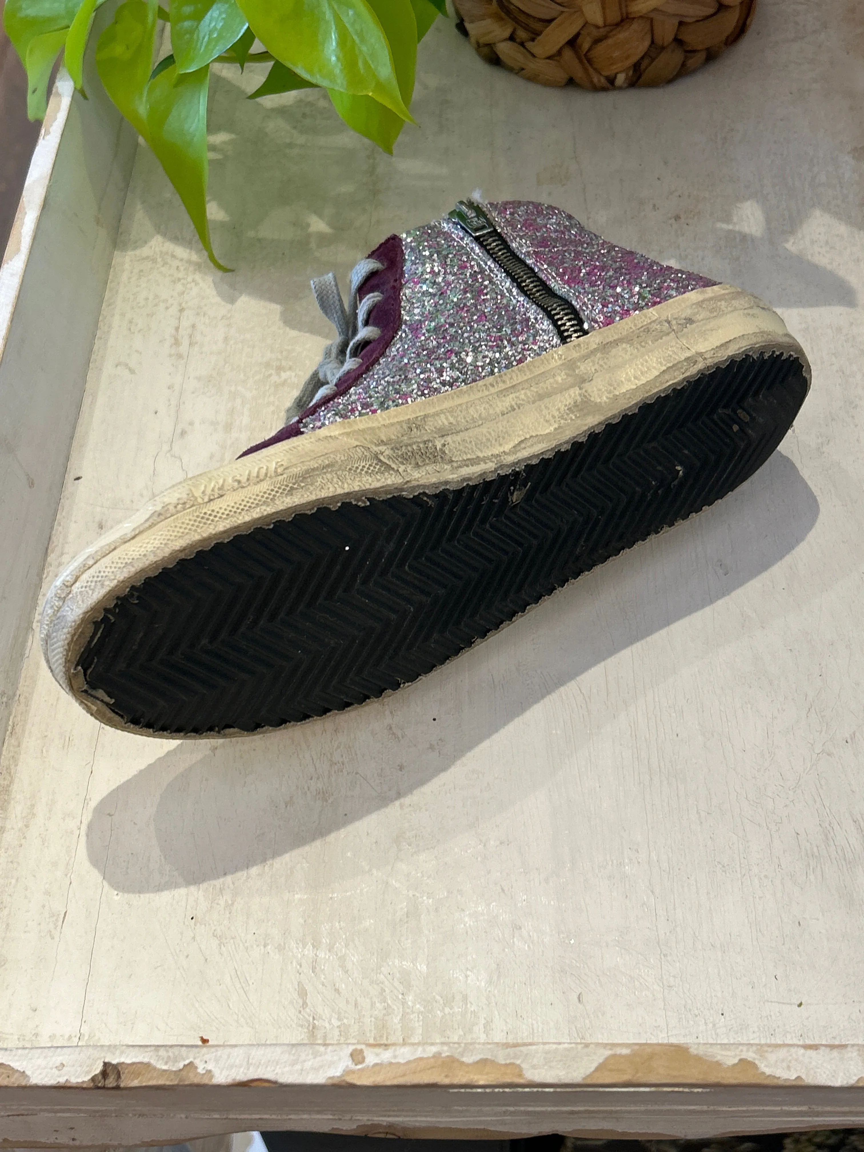 Golden Goose Shoes, Glitter Slide High-Top Sneakers (size 38)