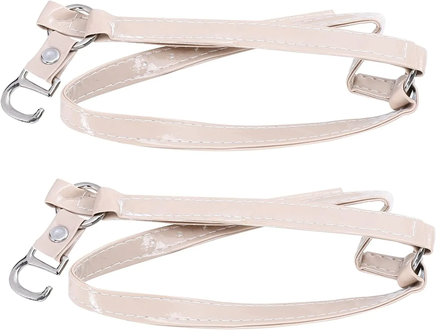 Happyyami 1 Pair Anti-Slip Faux Pu Leather Detachable High Heels Shoe Straps