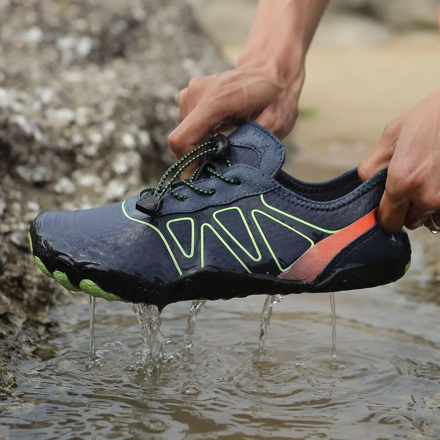 Hike Barefoot Shoes for Men Women Non-Slip Breathable Footwear Barefoot Shoes Wide Toe Box Walking Hiking Shoes Comfortable Athletic Beach Surf Swim Shoes