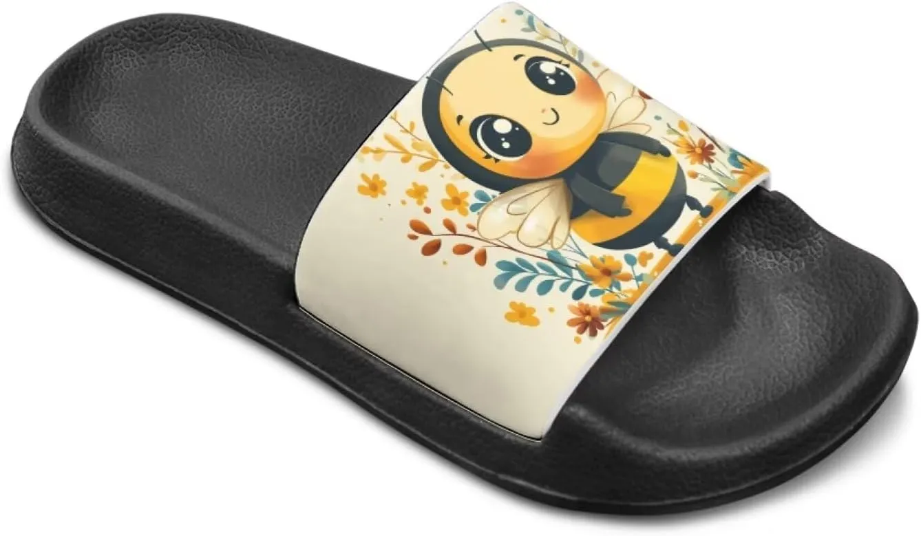 Howilath Cute Animal Print Slide Sandal for Kids Open Toe Summer Slippers EVA Sole Anti-Skid Slide Camping Hiking Shoes