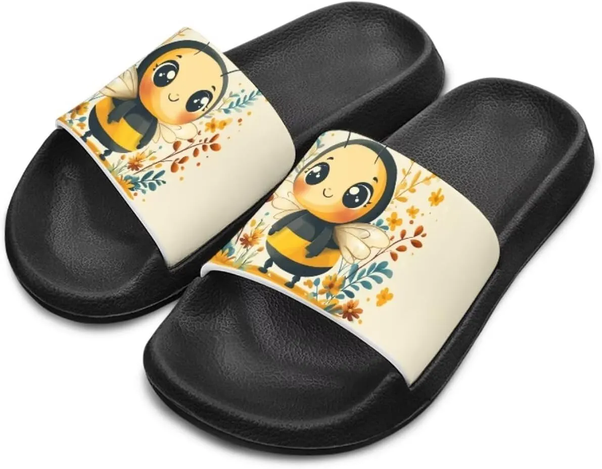 Howilath Cute Animal Print Slide Sandal for Kids Open Toe Summer Slippers EVA Sole Anti-Skid Slide Camping Hiking Shoes