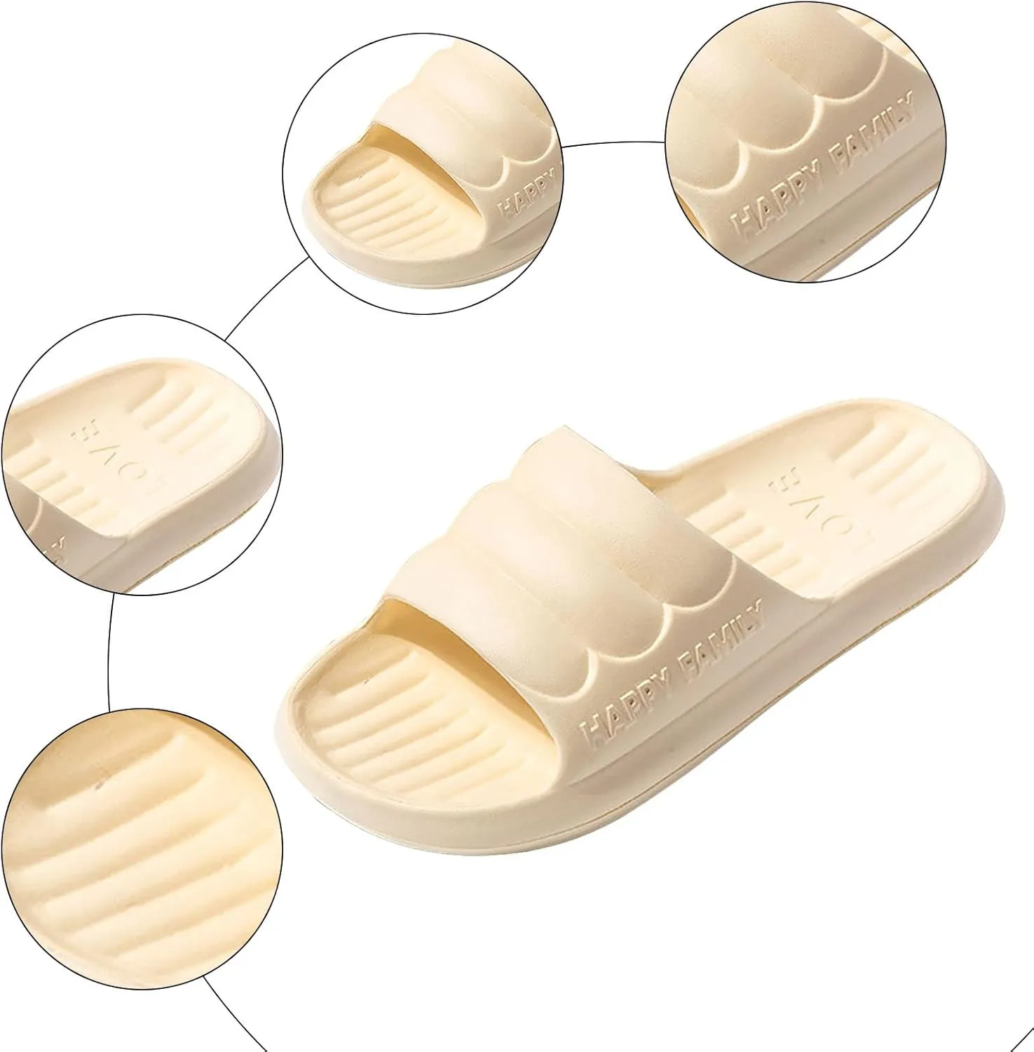 Indoor Slippers Comfortable Quick Drying Shower Slippers Eva Anti-Slip Indoor & Outdoor Kids