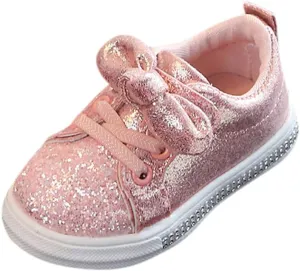 Infant Crib Shoes Sequins Boys Sneakers Shoes Run Baby Girls Children Crystal Bling Sport Kids Tennis Shoe