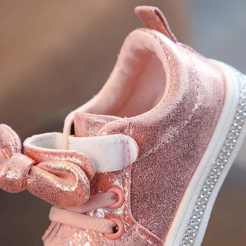 Infant Crib Shoes Sequins Boys Sneakers Shoes Run Baby Girls Children Crystal Bling Sport Kids Tennis Shoe