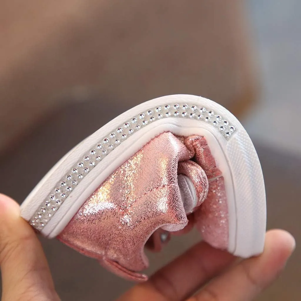 Infant Crib Shoes Sequins Boys Sneakers Shoes Run Baby Girls Children Crystal Bling Sport Kids Tennis Shoe