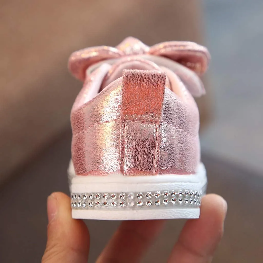 Infant Crib Shoes Sequins Boys Sneakers Shoes Run Baby Girls Children Crystal Bling Sport Kids Tennis Shoe