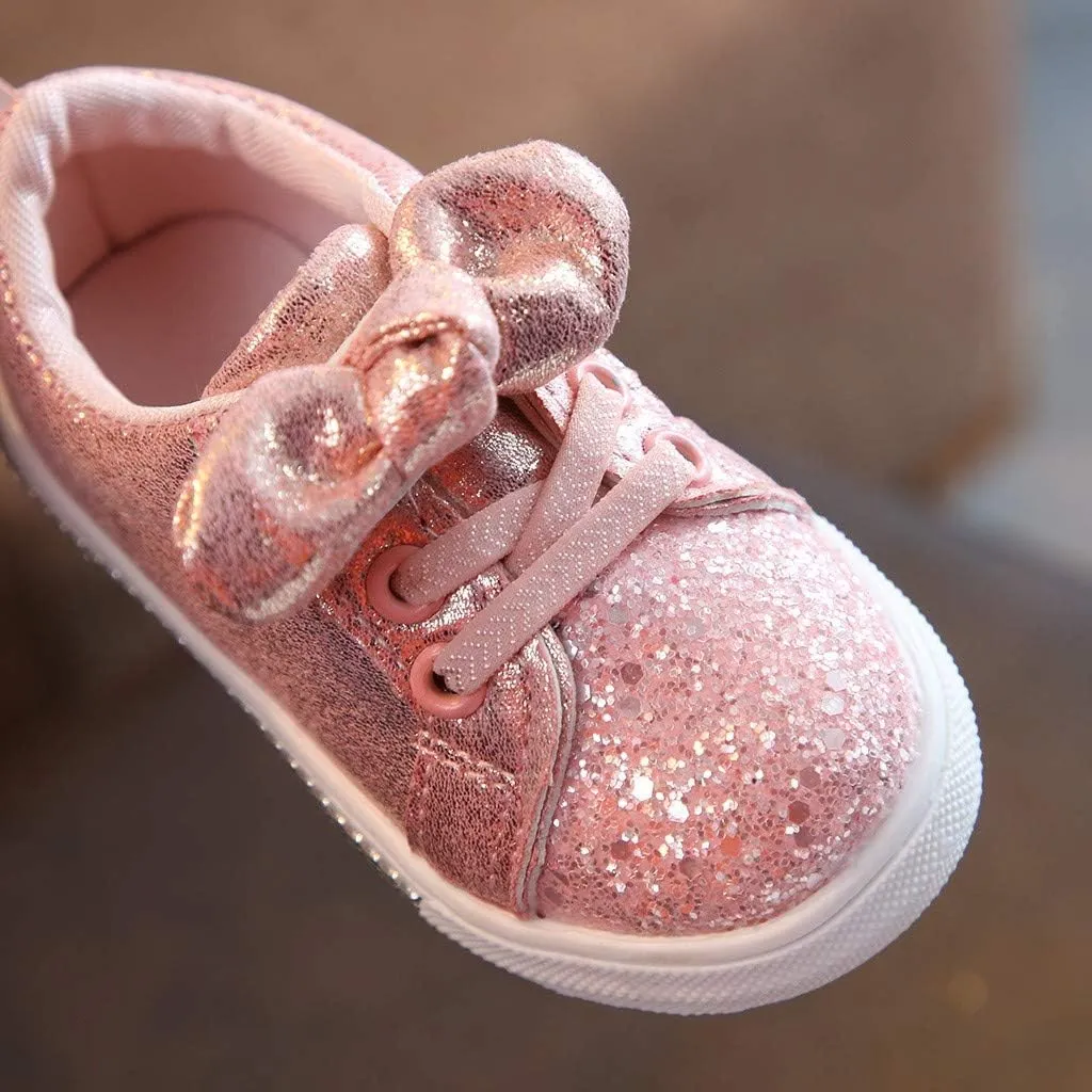Infant Crib Shoes Sequins Boys Sneakers Shoes Run Baby Girls Children Crystal Bling Sport Kids Tennis Shoe