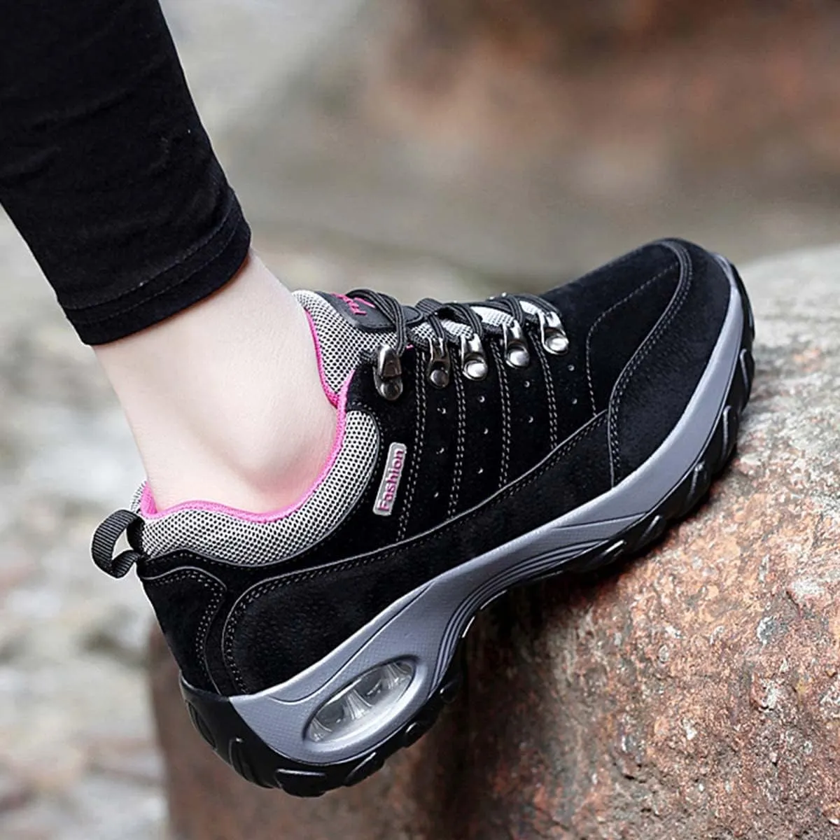JOEupin Women's Hiking Shoes with Non-Slip Breathable Lightweight Low Top for Outdoor Trailing Trekking Walking Climbing Travel