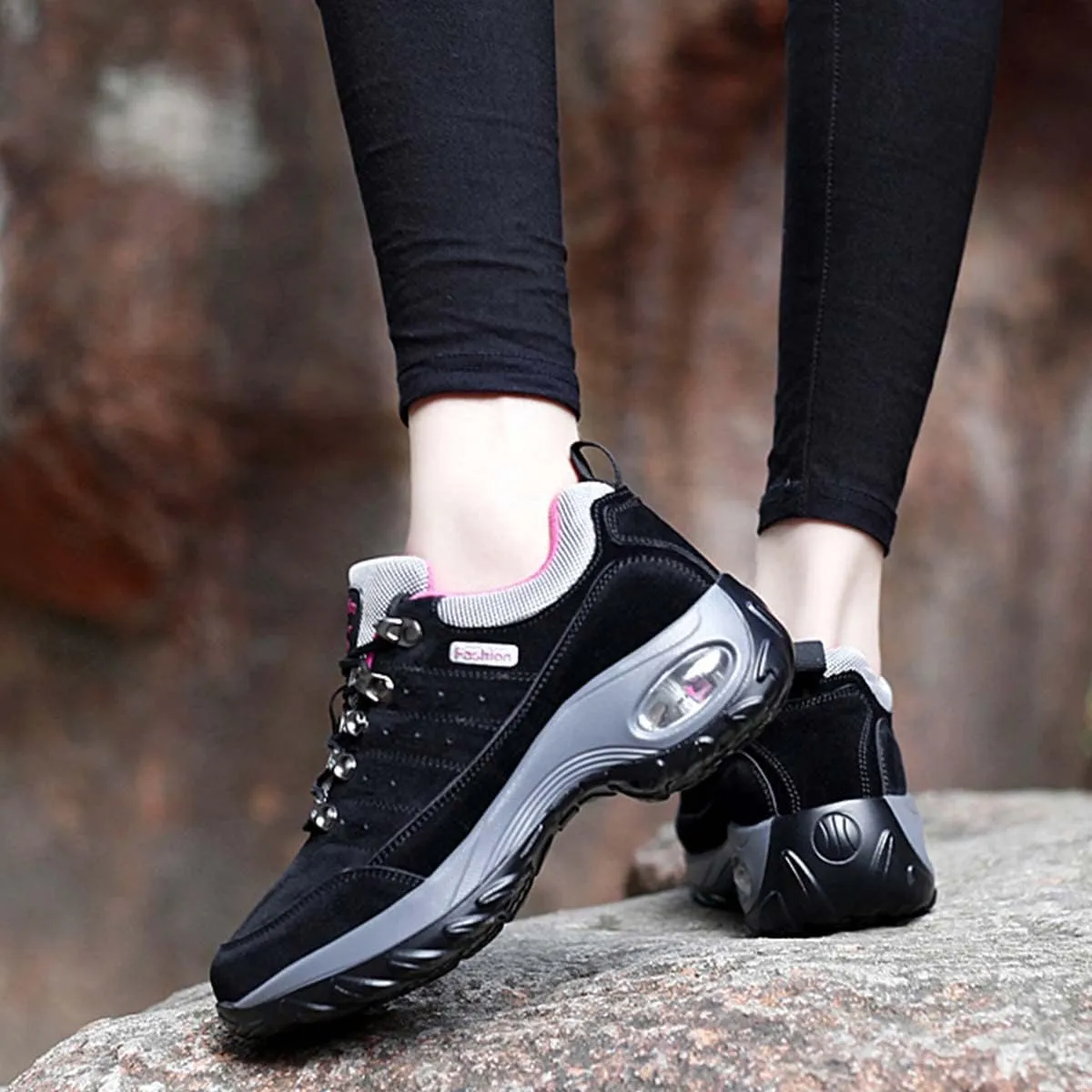 JOEupin Women's Hiking Shoes with Non-Slip Breathable Lightweight Low Top for Outdoor Trailing Trekking Walking Climbing Travel