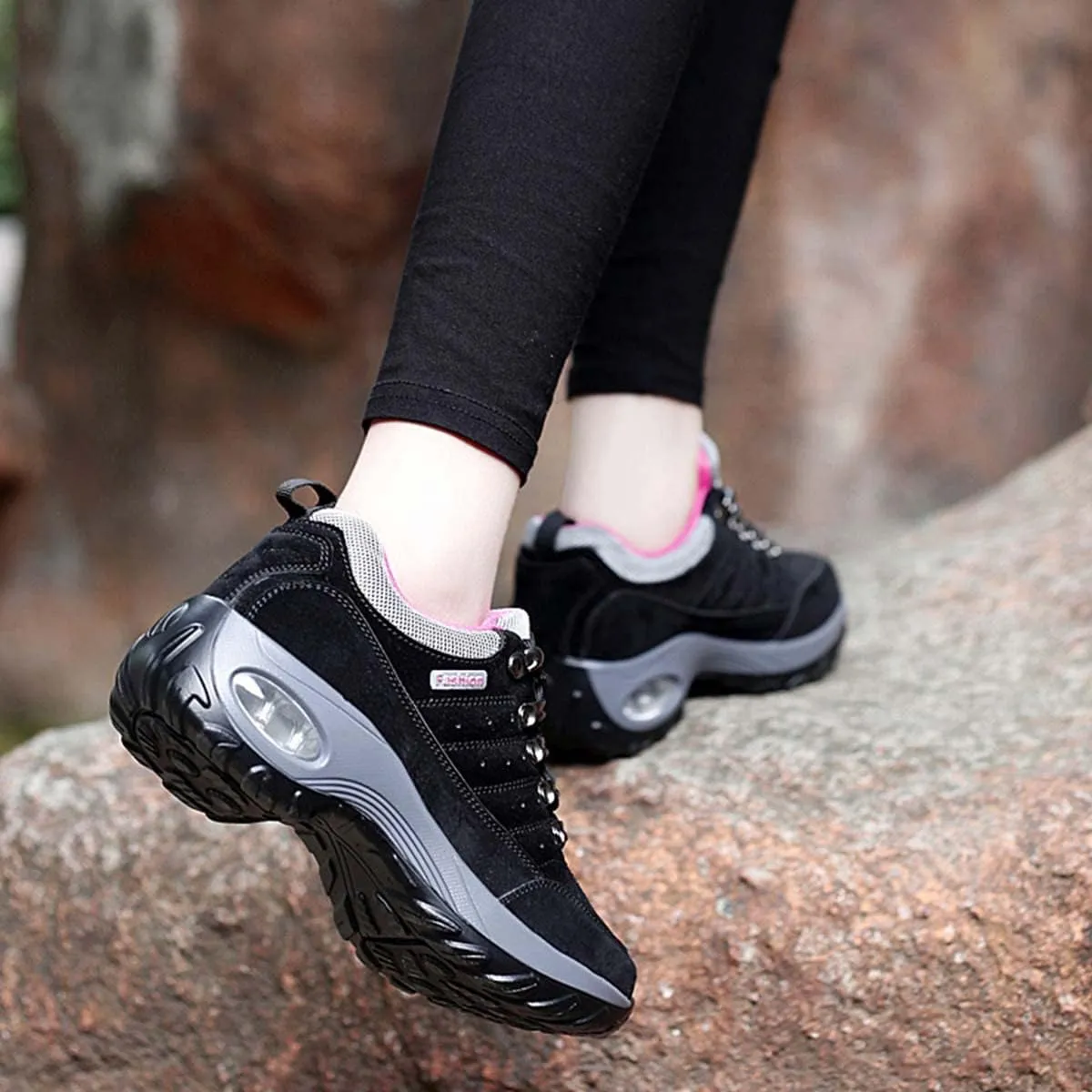 JOEupin Women's Hiking Shoes with Non-Slip Breathable Lightweight Low Top for Outdoor Trailing Trekking Walking Climbing Travel