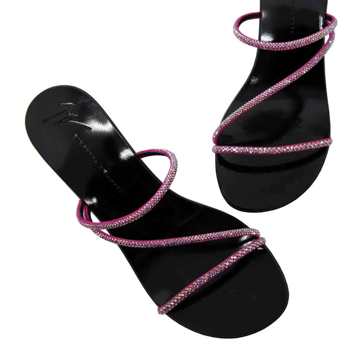 Julianne 40 Block Heel Crystal Slides