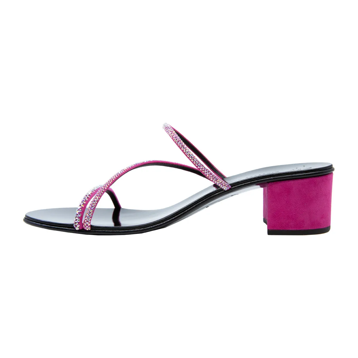 Julianne 40 Block Heel Crystal Slides