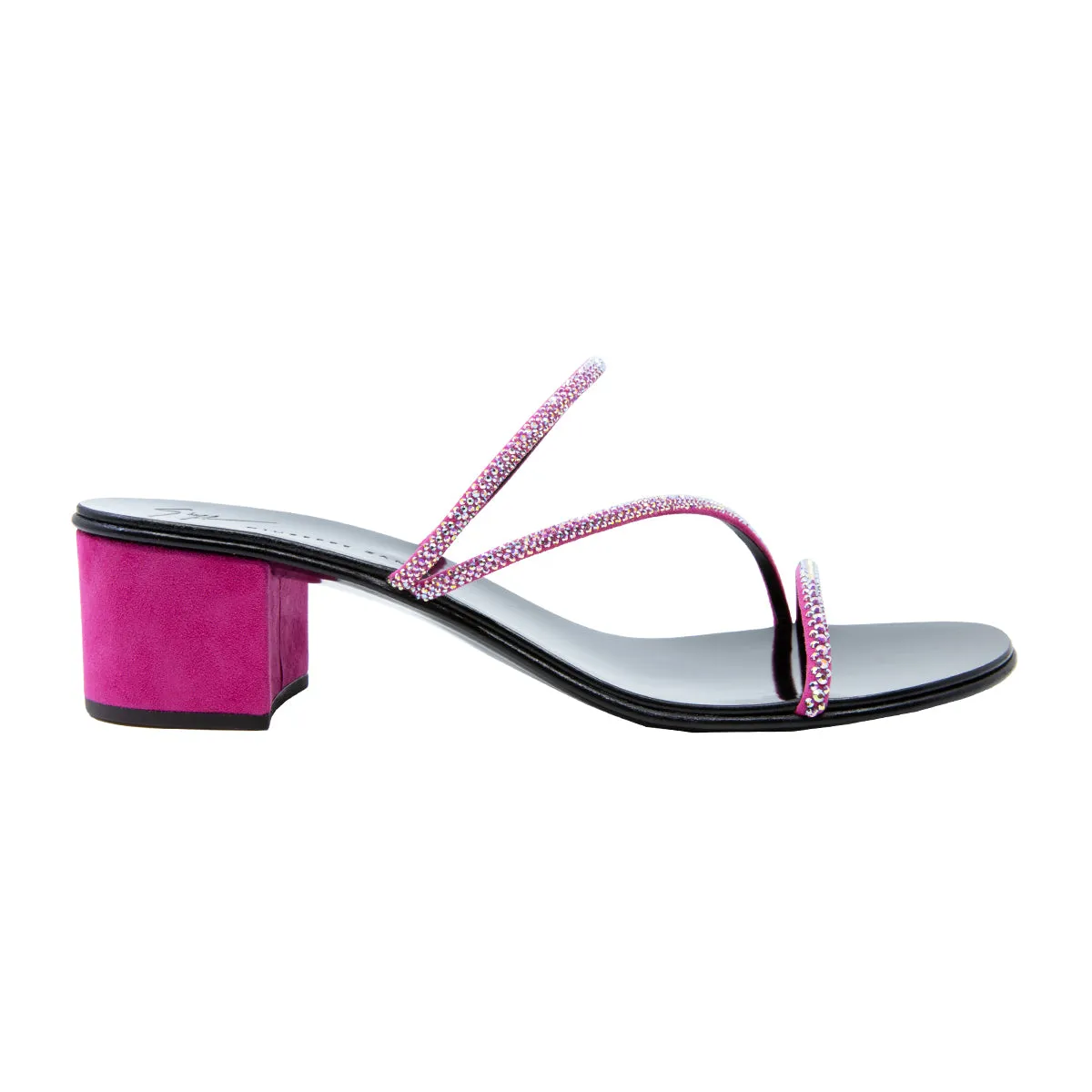 Julianne 40 Block Heel Crystal Slides