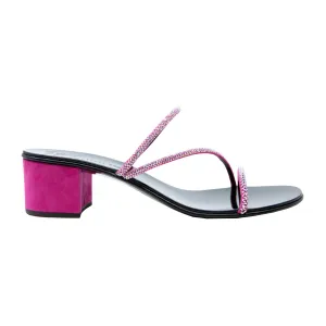 Julianne 40 Block Heel Crystal Slides