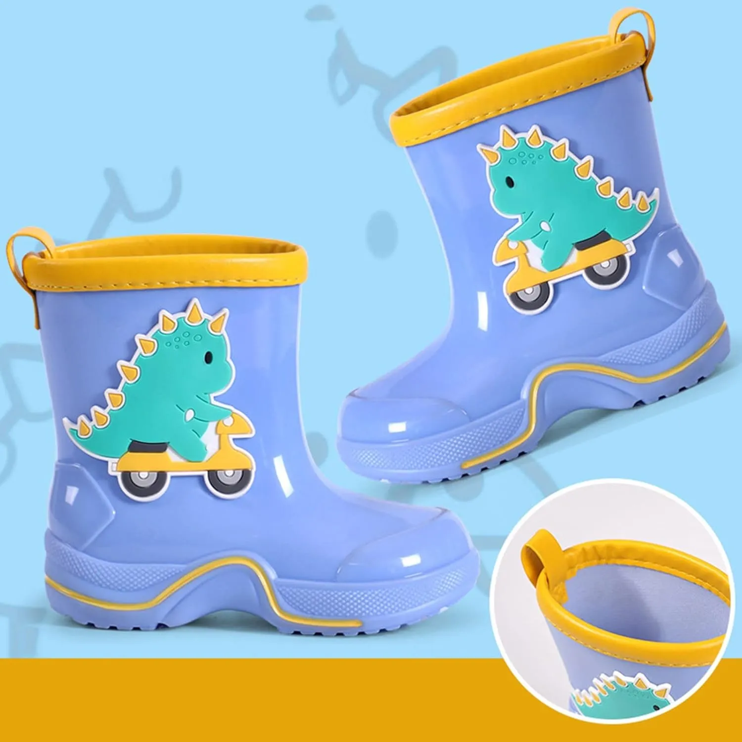 Kids Baby Cartoon Shoes Reto Classic Children Rainboots PVC Rubber Children Water Little Girls Insulated Rubber