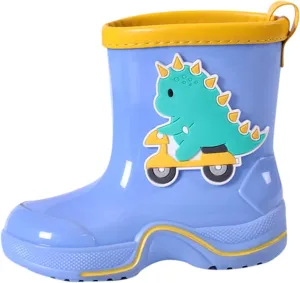 Kids Baby Cartoon Shoes Reto Classic Children Rainboots PVC Rubber Children Water Little Girls Insulated Rubber