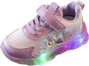 Kids Light up Shoes Children Tennis Shoes Toddler Lightweight Anti-Slip Small White LED Shoes Baby Boys Girls Sport Sneakers