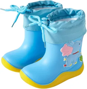 Kids Rain Boots for Girls Boys aterproof Toddler Cute artoon Insulated Soft Rubber Anti Slip Girls Shoes Size 8