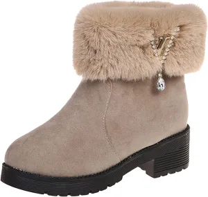 Knee High Snow Boots for Women Waterproof Non Slip Womens Tall Winter Snow Boots Snow Boots for Women Wide Waterproof Outdoor Boots Women Rubber Botas De Nieve Para Mujer Talla 4