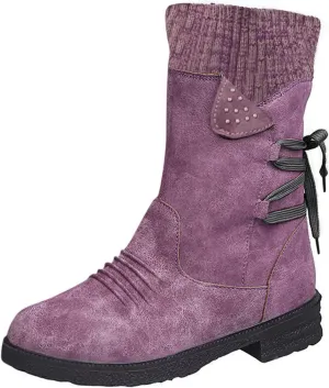 Knee High Snow Boots for Women Waterproof Non Slip Womens Tall Winter Snow Boots Snow Boots for Women Wide Waterproof Outdoor Boots Women Rubber Botas De Nieve Para Mujer Talla 4