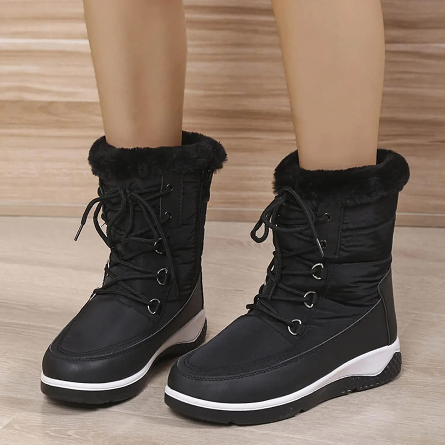 Knee High Winter Boots for Women Waterproof Snow Snow Boots Women Waterproof Cute Women's Snow Boots Ankle Womens Waterproof Insulated Boots Wide Calf Tall Winter Boots for Women Fashion