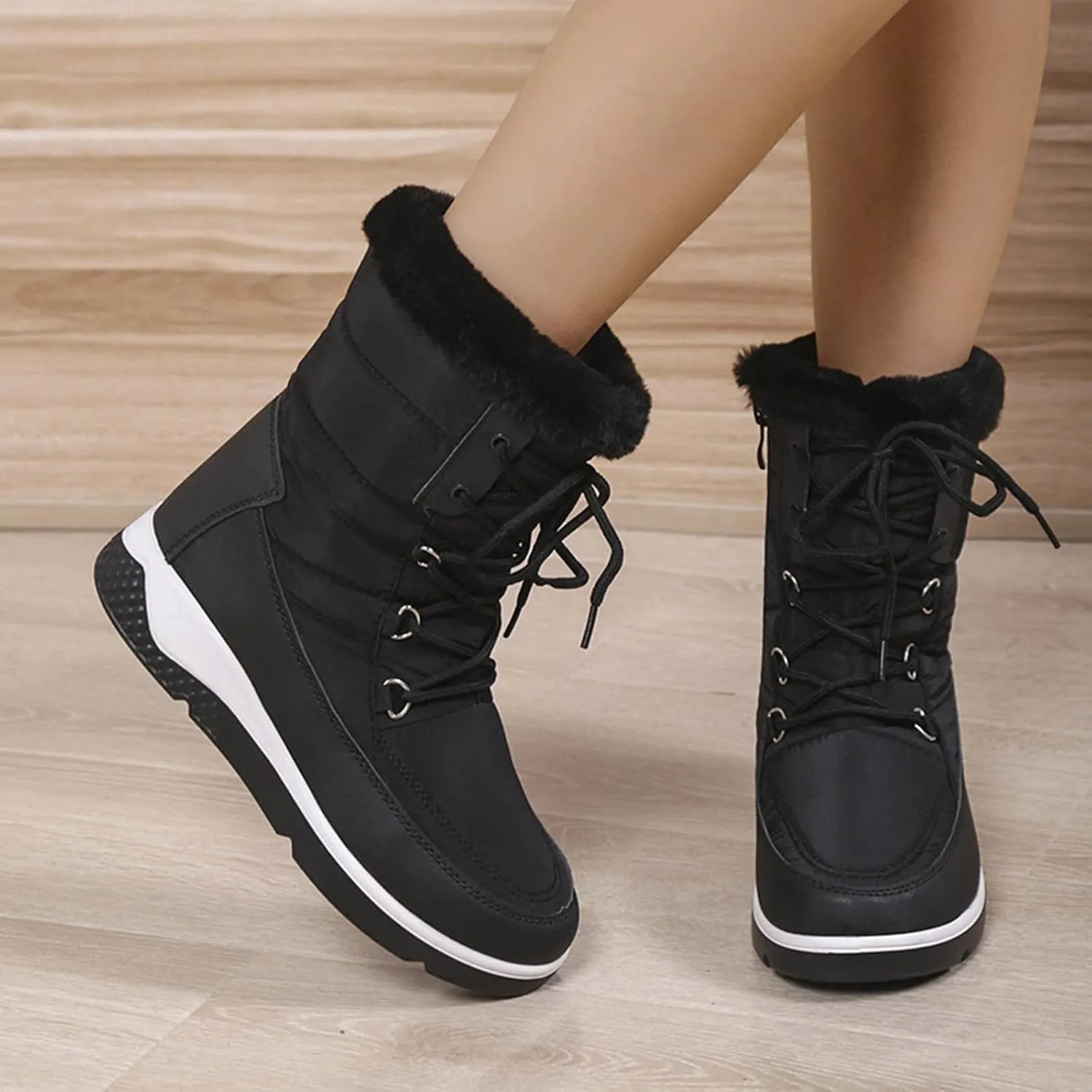Knee High Winter Boots for Women Waterproof Snow Snow Boots Women Waterproof Cute Women's Snow Boots Ankle Womens Waterproof Insulated Boots Wide Calf Tall Winter Boots for Women Fashion