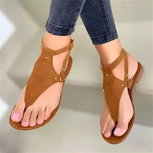 Ladmiple Sandals for Women Dressy,Womens Fashion 2023 Flip Flops Gladiator Strappy Sandals Roman Casual Beach Flat Shoes
