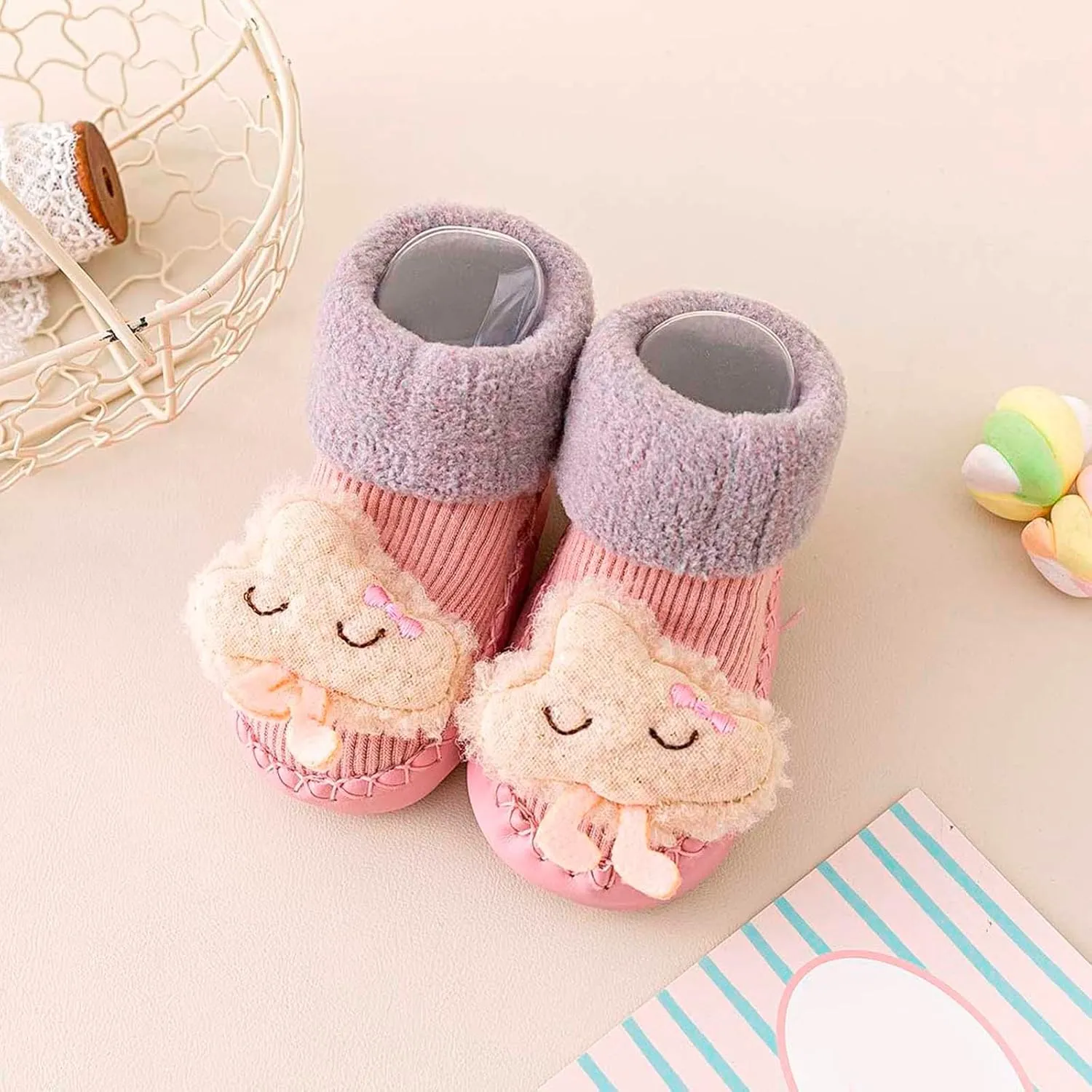 Little Shoes Girls Autumn and Winter Comfortable Baby Toddler Shoes Cute Cartoon Pattern Tennis Baby Boy