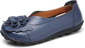 Loafers for Women Comfort Flowers Slip on Soft Sole Flat Lightweight Closed Toe Moccasins Driving Flats Casual Work Office Shoes